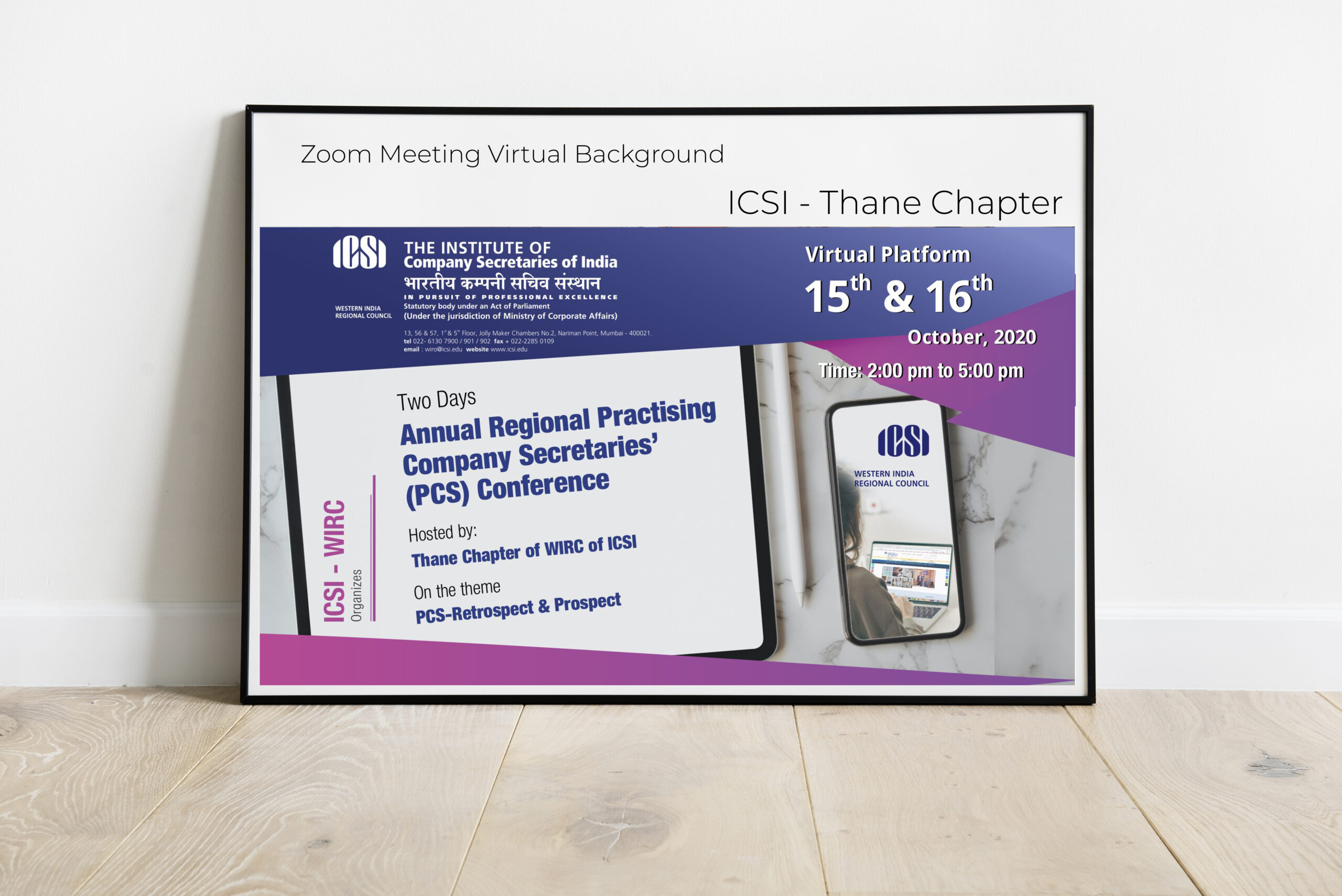 ICS Thane Chapter – Virtual Background for Zoom Meeting